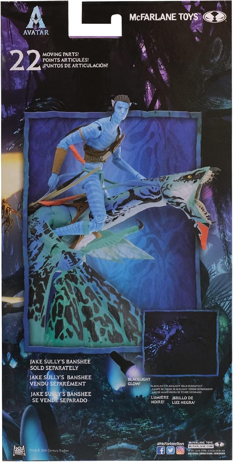 Disney Avatar 7-Inch Jake Sully Action Figure with Accessories, Premium McFarlane Movie Collectible