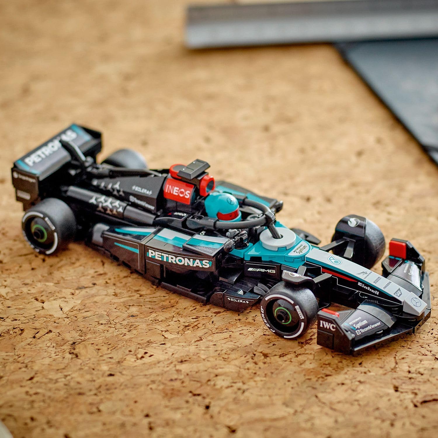 LEGO Speed Champions Mercedes-AMG F1 W15 Race Car Toy with a Collectible Formula 1 Driver Minifigure - Model Kits for 10+ Year Old Boys & Girls or Adult Motorsport Fans 77244