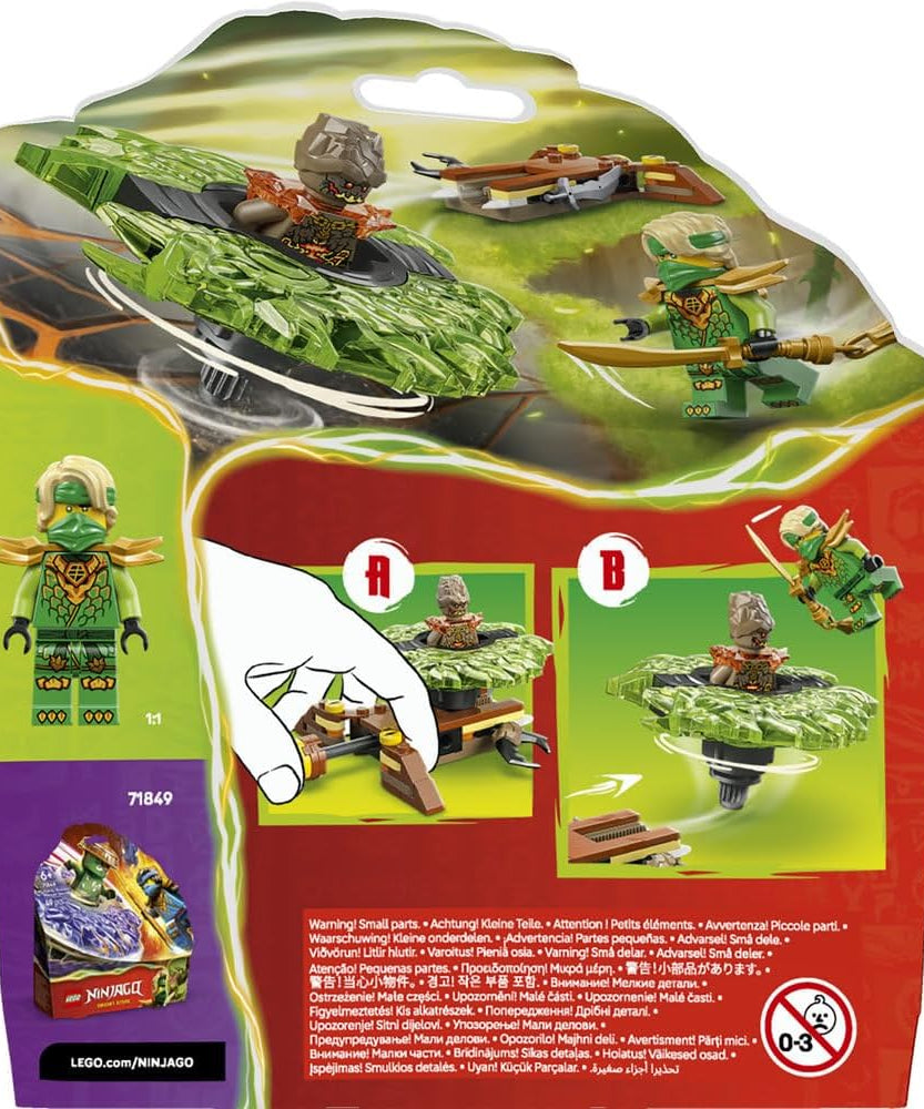 LEGO NINJAGO Lloyd vs. Earth Monster Spinner - Ninja Spinning Toy w/a Launcher, Battling Tops & 2 Minifigures - Birthday Gift for 6+ Year Old Boys & Fans - 71850