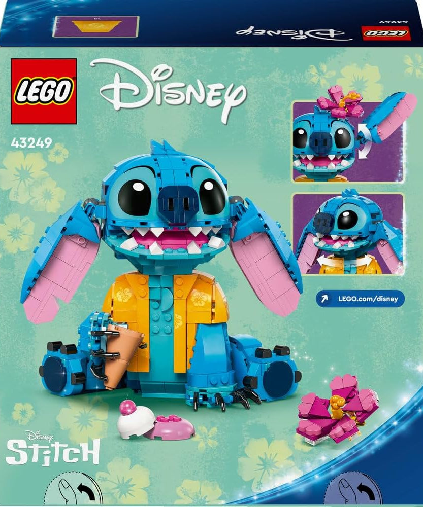LEGO | Disney Stitch Toy - Play & Display Figure with an Ice-Cream Cone & Decorative Flower - Ramadan Gift for 9+ Year Old Girls, Boys & Lilo & Stitch Movie fans - 43249