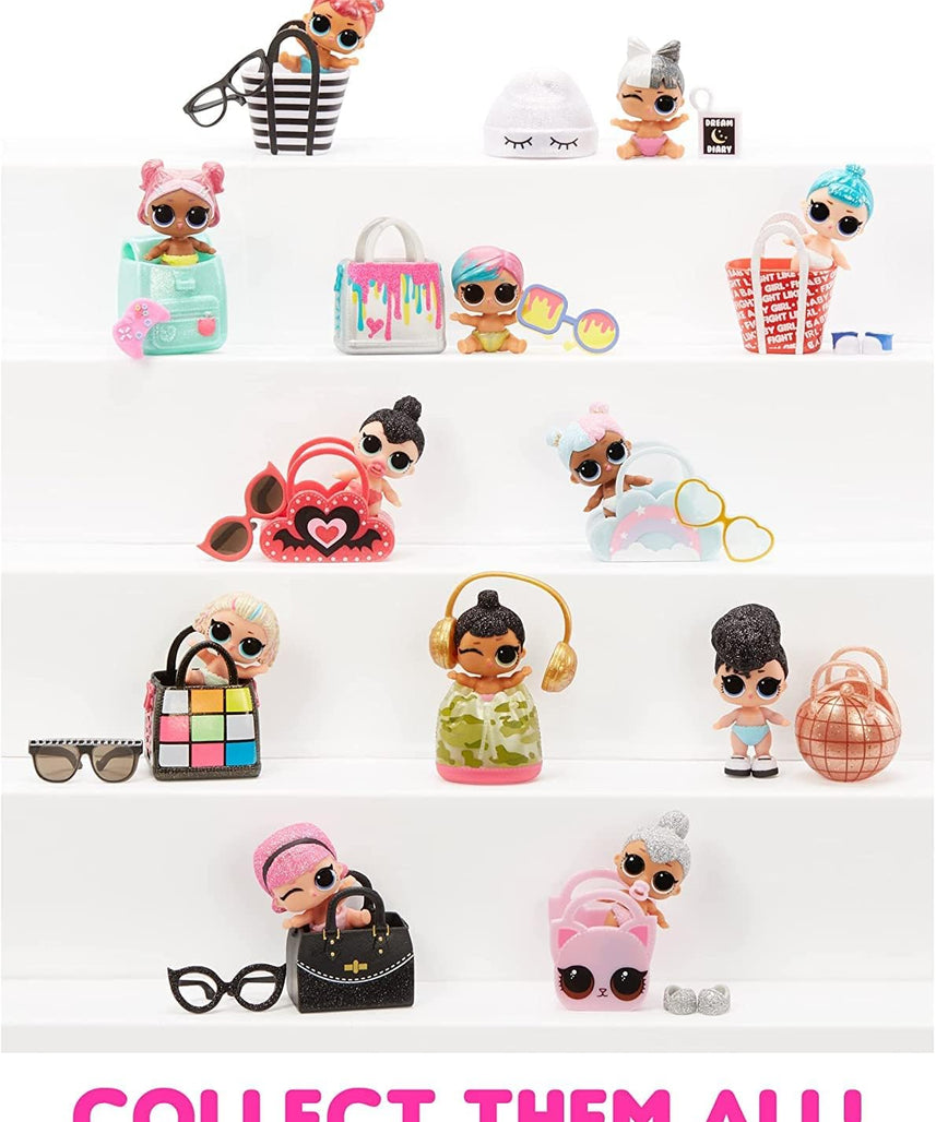 L.O.L. Surprise Glitter Color Change Lil Sis Doll Set with 5 Surprises, Collectible Fashion Doll with Glitter Hair and Accessories, Ages 4+