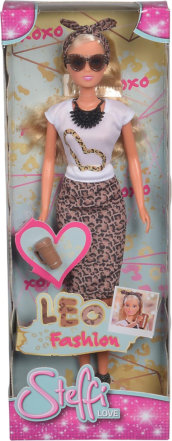 Simba Steffi Love Leo Fashion Doll 29 cm with Trendy Accessories Earrings Sunglasses and Handbag for Kids Ages 3 and Up