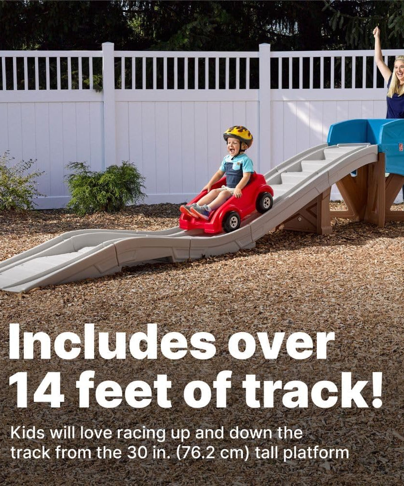 Step2 Extreme Thrill Coaster Dashing Red, Kids Roller Coaster Ride On for Toddlers + Kids 3Y+ Outdoor Amusement Toy