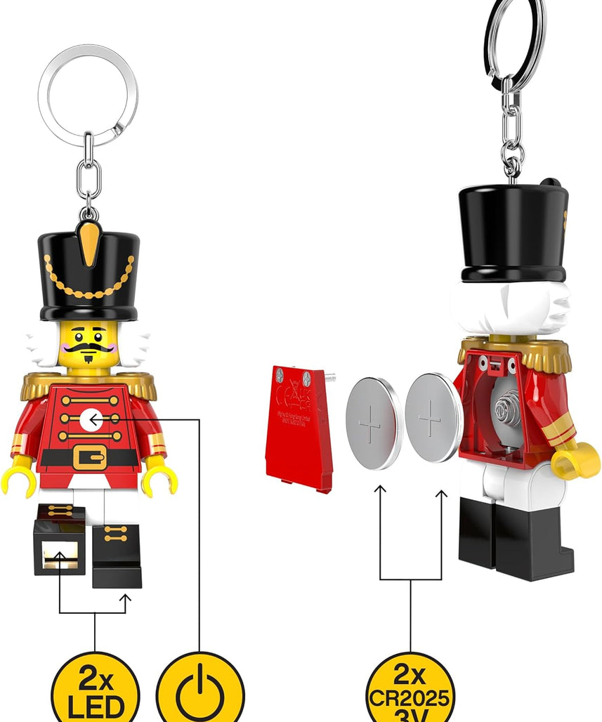 IQ Lego Minifigures Keychain Light - Nutcracker - 3 Inch Tall Figure (KE214H)