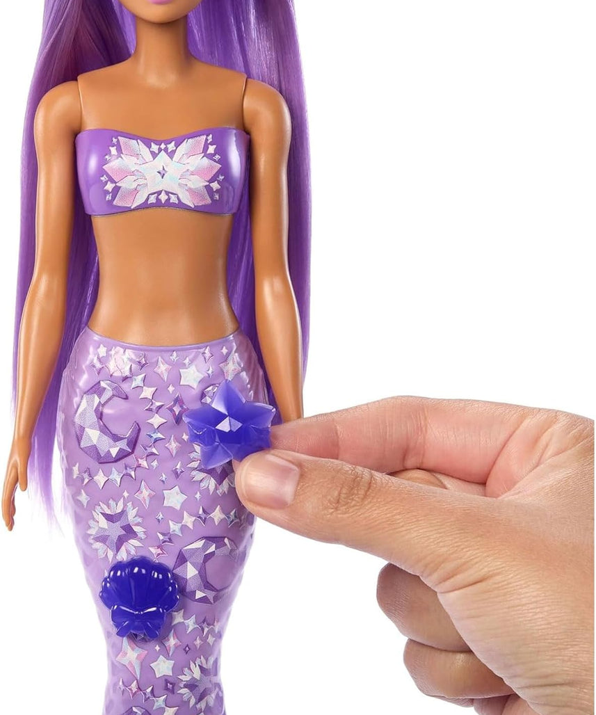 Barbie Mattel JFV58 Colour Reveal Mermaid, 3 Surprise Bags, 4 Accessories, Colour Changing, Various Models