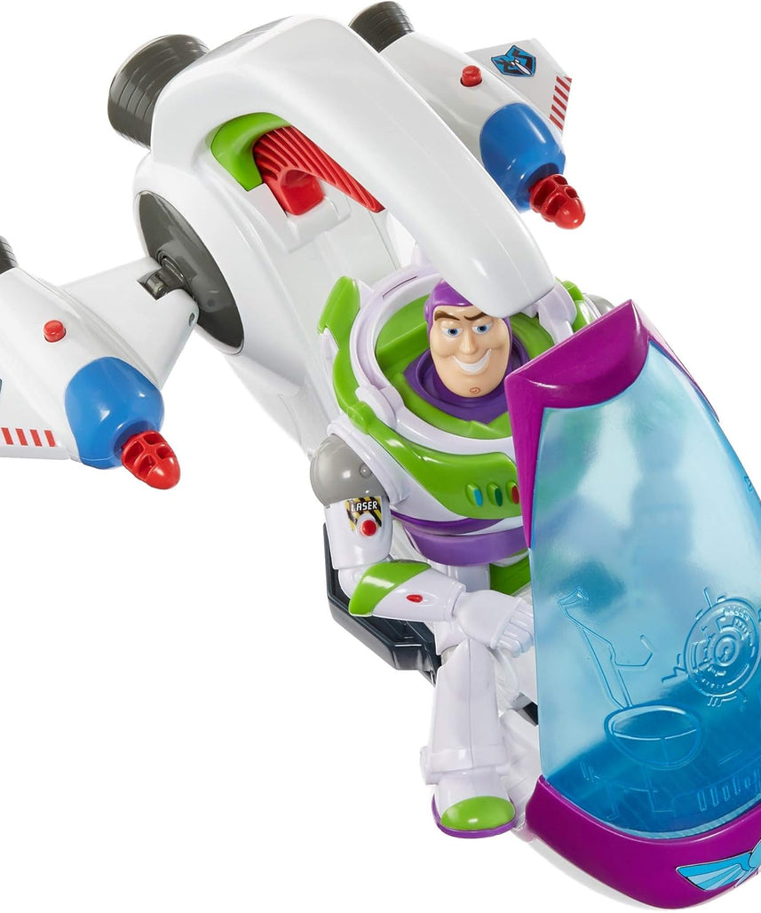 Disney Pixar Toy Story Galaxy Explorer Spacecraft Toy Vehicle with Launcher Claw Rescue Feature for Kids 4+ Buzz Lightyear Space Adventure Playset GNJ48