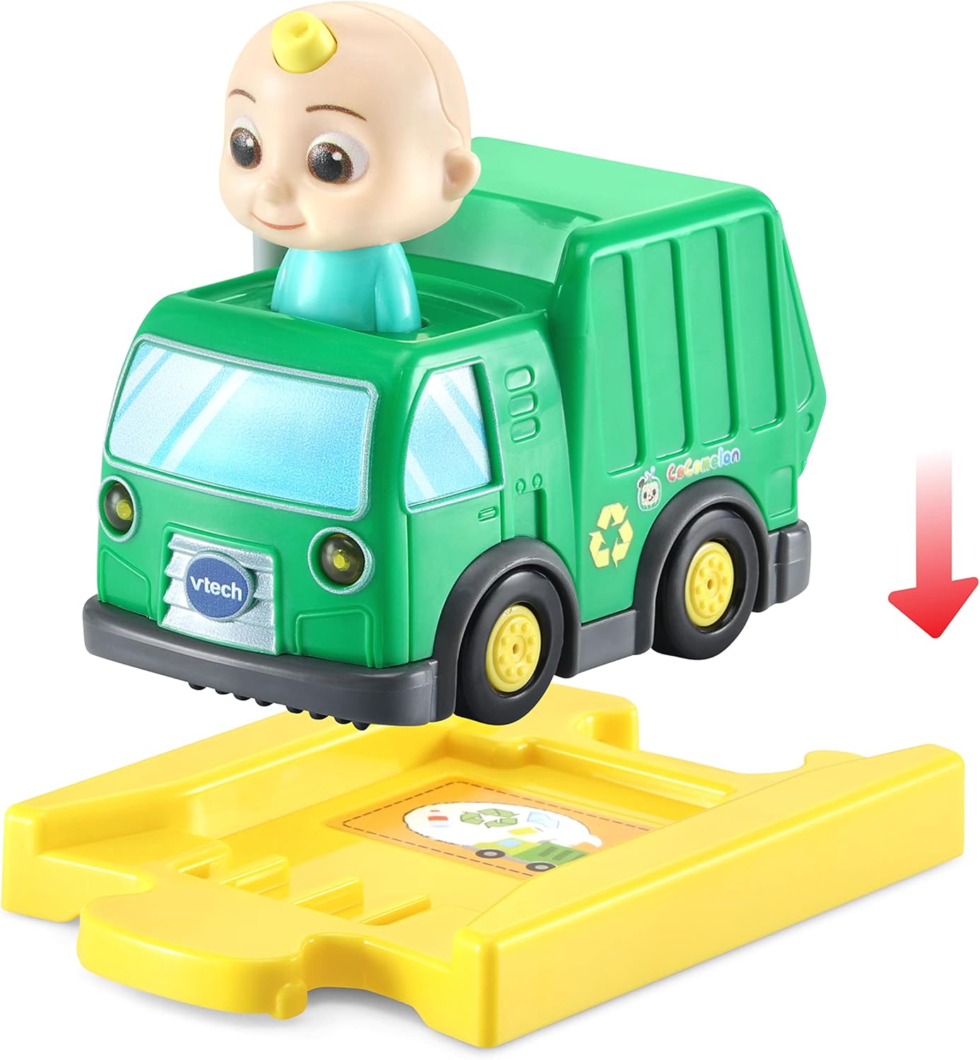 VTech CoComelon Go! Go! Smart Wheels JJ’s Recycling Truck & Track, Interactive Toddler Toy, Ages 1.5–5 Years