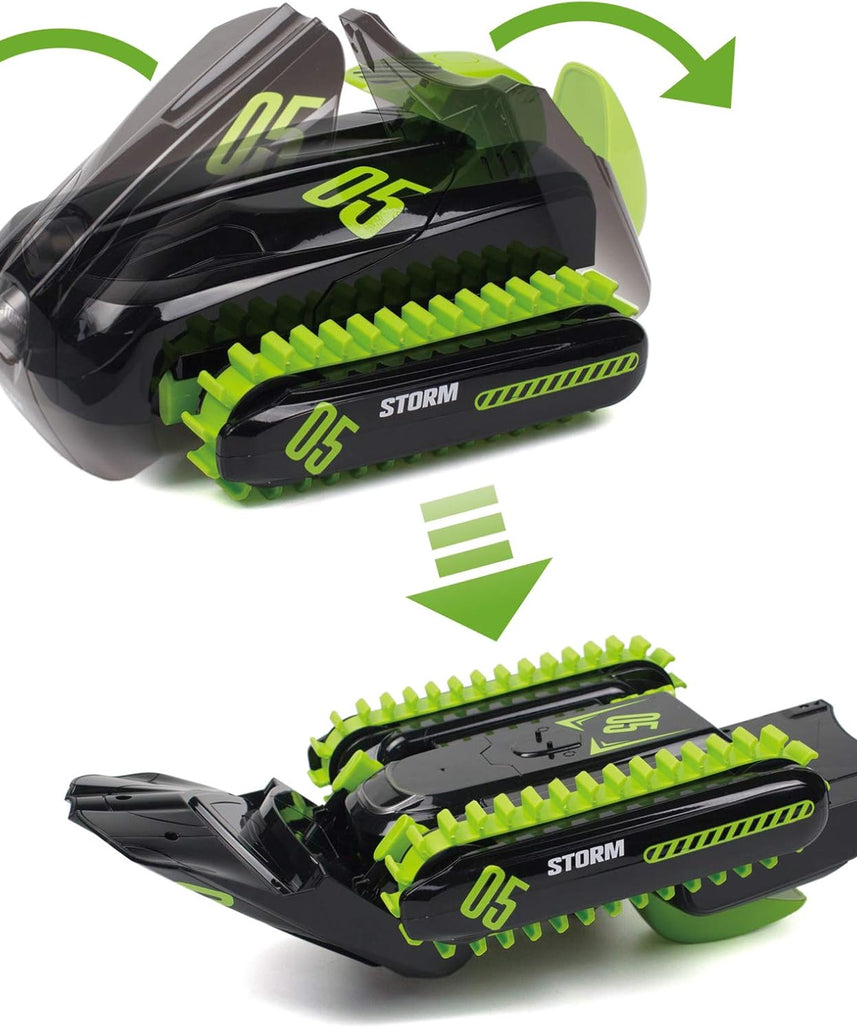 Crazy Aaron 2.4G 4 Channel Amphibious Stunt RC Car with Multi Direction Control, Remote Control Vehicle Toy, 6+