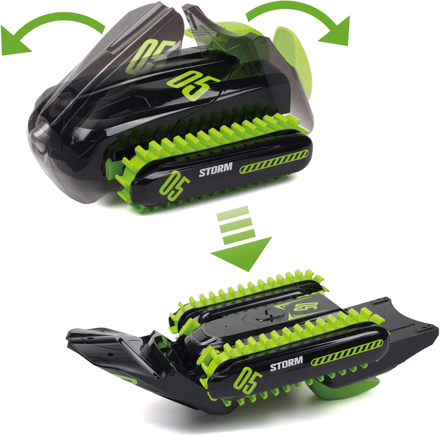 Crazy Aaron 2.4G 4 Channel Amphibious Stunt RC Car with Multi Direction Control, Remote Control Vehicle Toy, 6+
