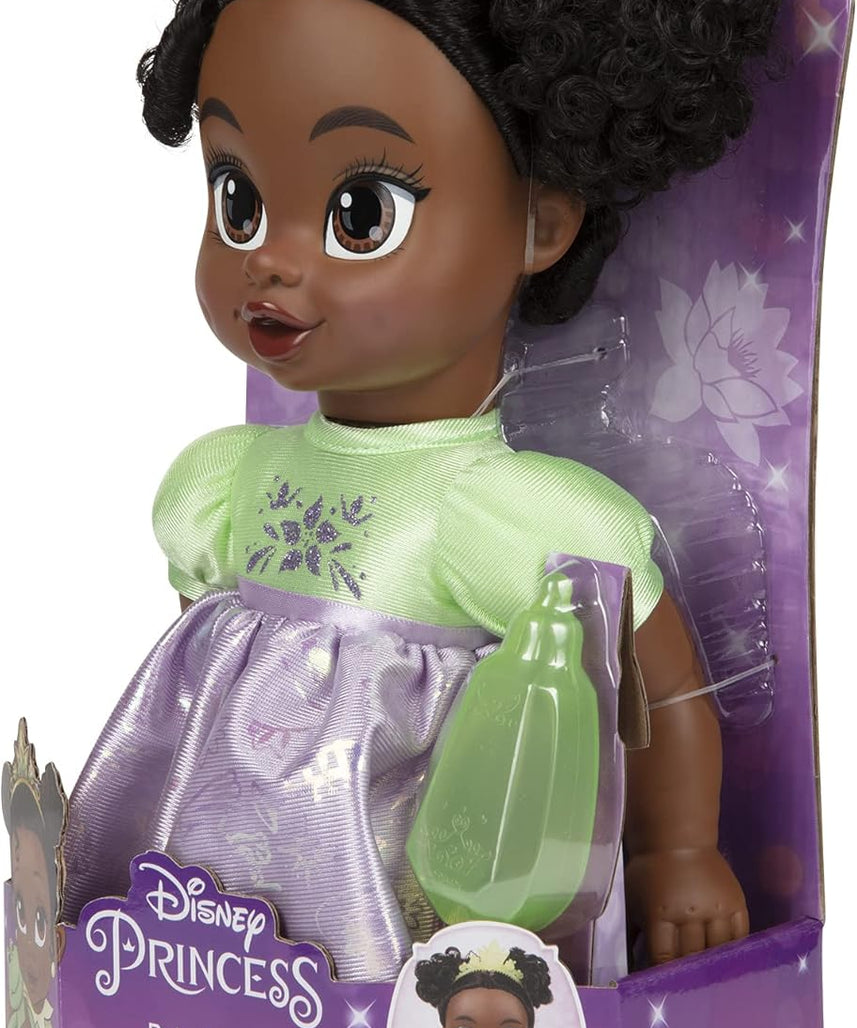 Disney Princess Tiana Baby Doll with Baby Bottle & Tiara