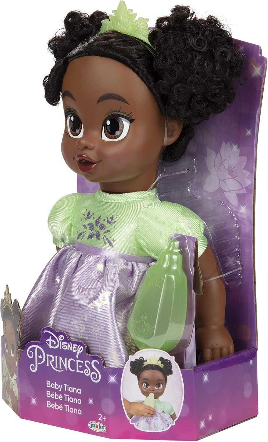 Disney Princess Tiana Baby Doll with Baby Bottle & Tiara
