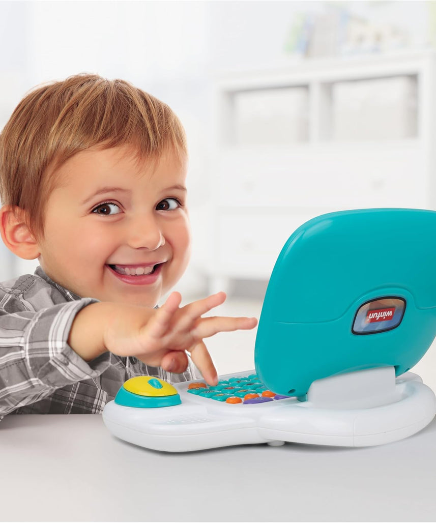 Winfun Lets Learn Bilingual Kids Laptop for Preschoolers Age 3 and Up Educational Toy in English and Spanish with LCD Screen and Interactive Games
