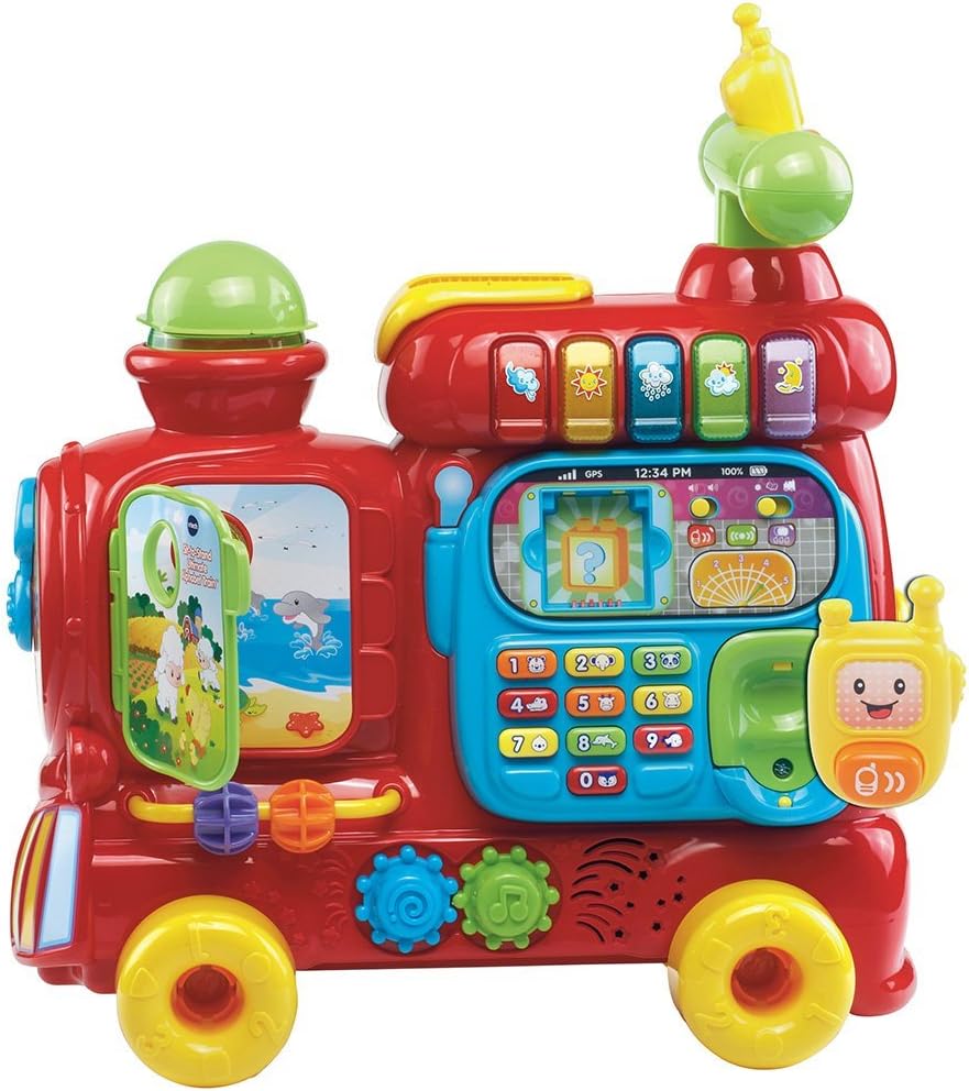 VTech Baby 4 in 1 Alphabet Letter Learning Train Educational Activity Walker Ride-On Pull Cart Multicolour 12–36 Months