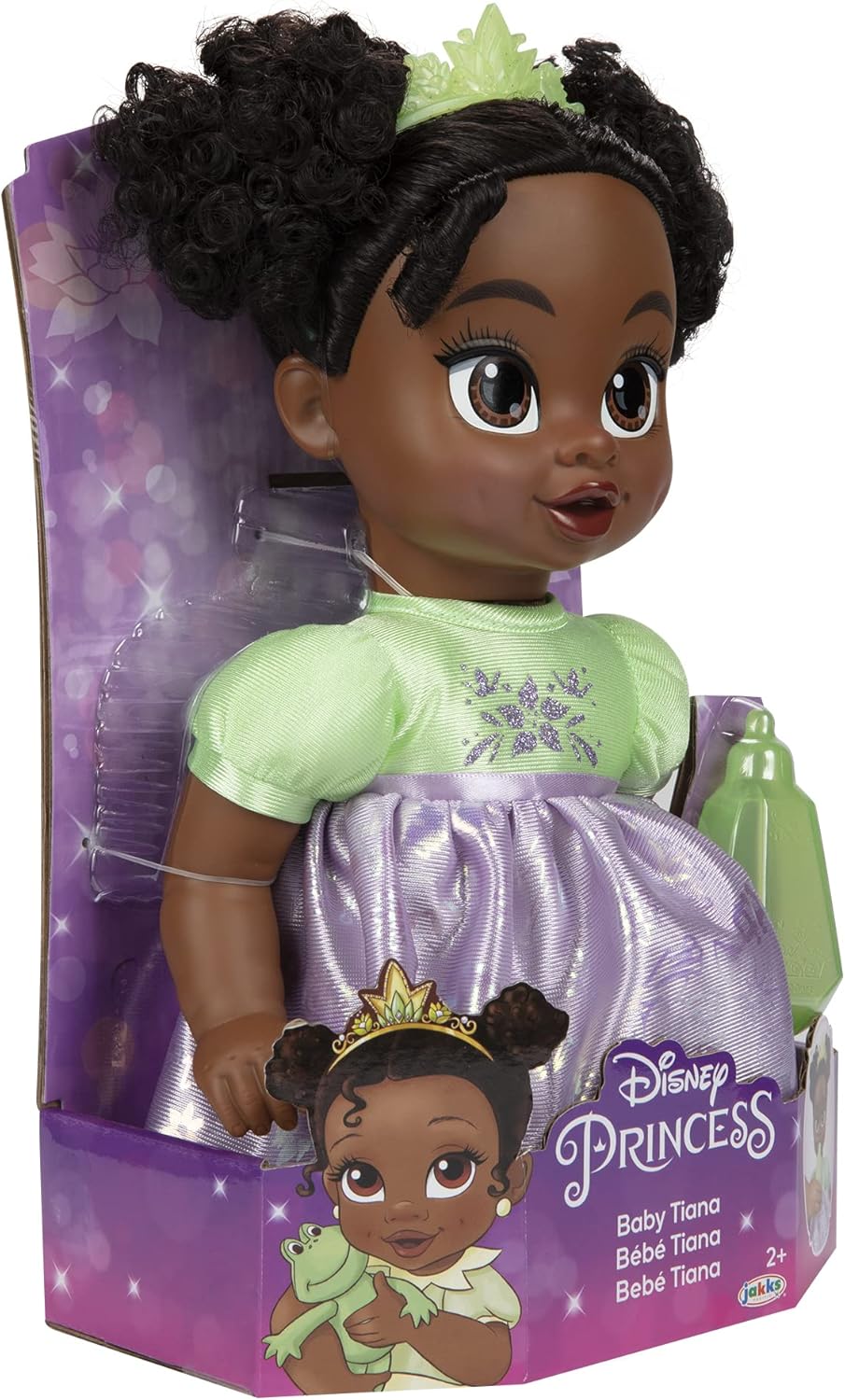 Disney Princess Tiana Baby Doll with Baby Bottle & Tiara