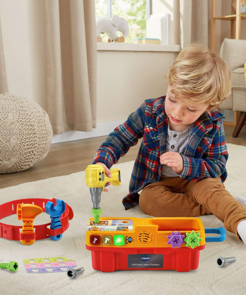 VTech Drill and Learn Toolbox Pro Interactive Learning Tool Set for Toddlers Multicolour 2+