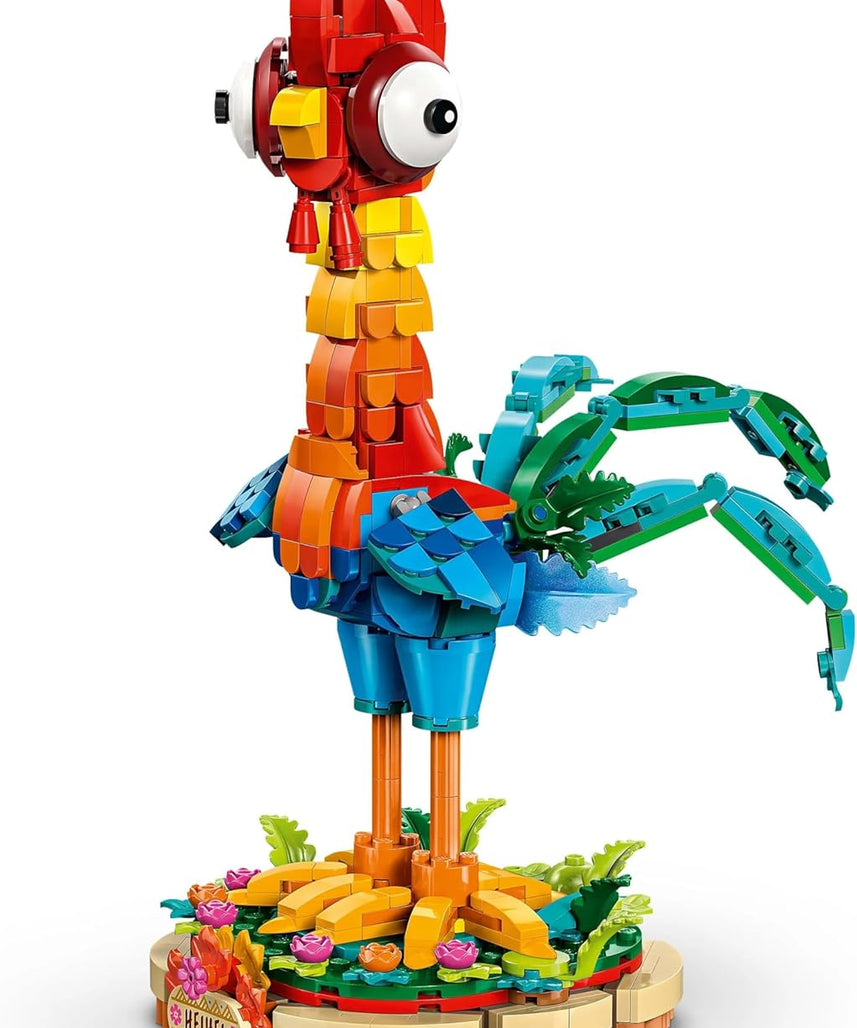 LEGO | Disney Moana 2 Heihei Building Toy - Play and Display Animal Figure with a Rotating Head, Posable Wings & Tail Feathers plus a Stand - Ramadan Gift for 9+ Year Old Girls - 43272