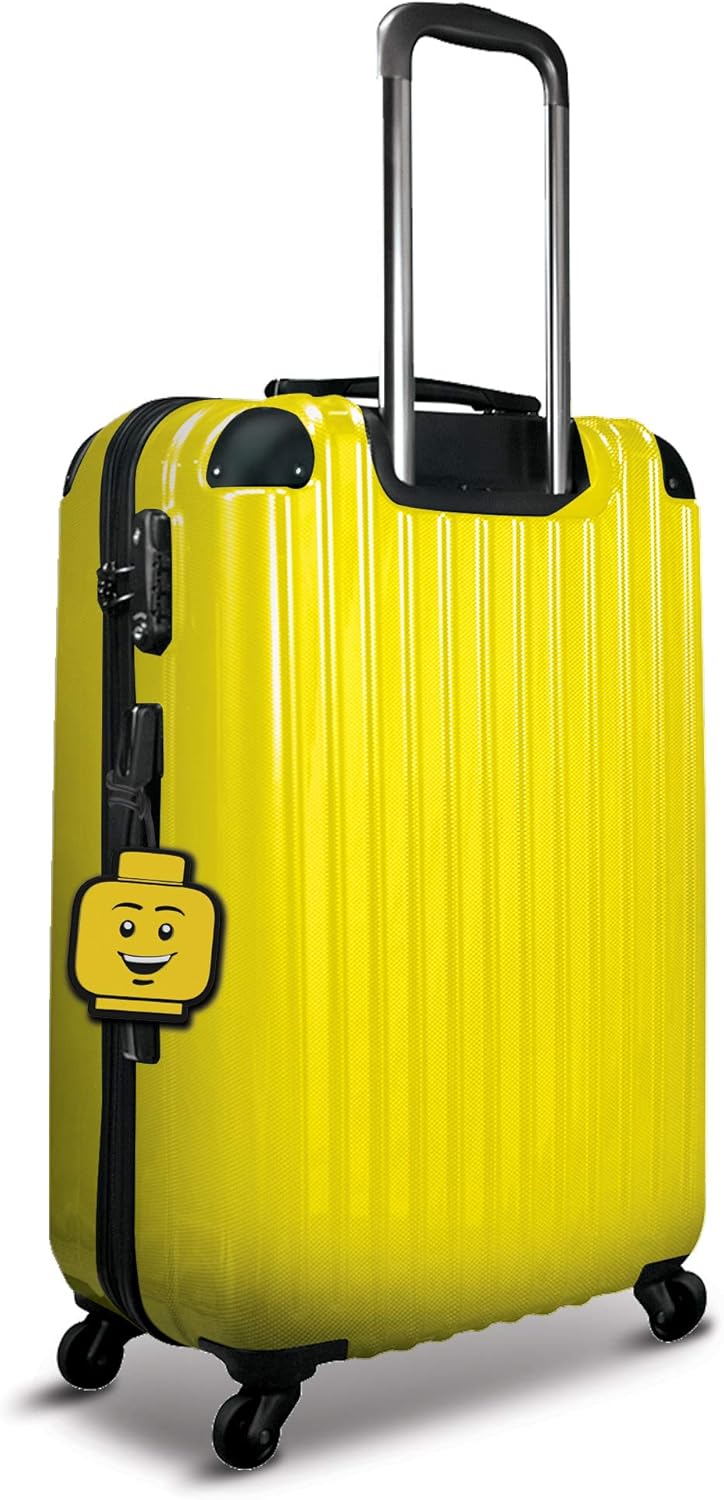 IQ Lego Iconic Silikon-Gepäckanhänger für Reisen, Koffer, Rucksack – ikonisch, ungiftig und geruchlos, mit beschreibbarer Oberfläche auf der Rückseite zur Identifizierung des Ausweises.