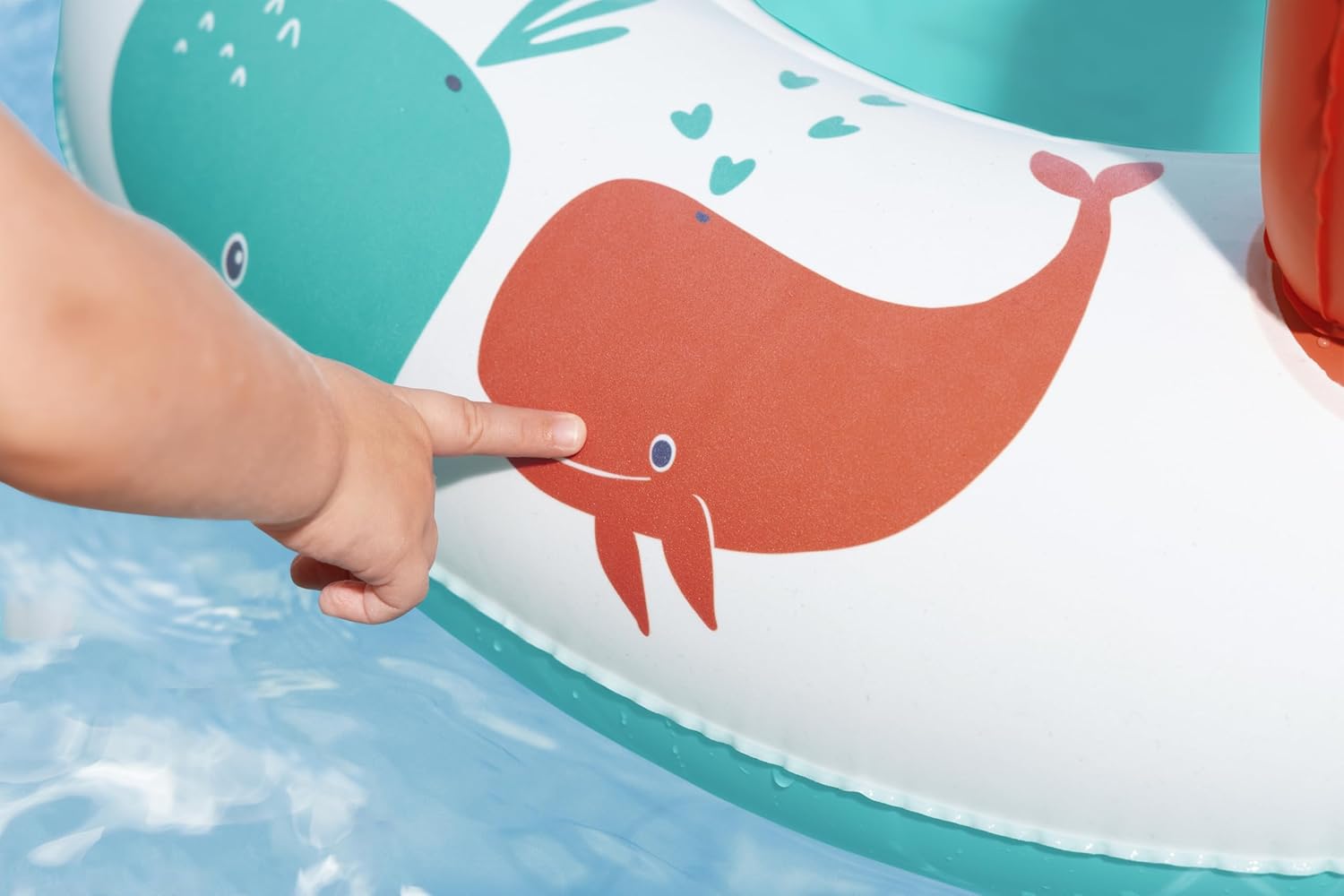 Bestway UV Care Comfort Plush Shaded Baby Boat Sea Animals 84X67cm, Outdoor & Indoor Relaxation & Play, Pool Baby Boats & Rafts, Soft Smooth Comfort Velvet-like Material