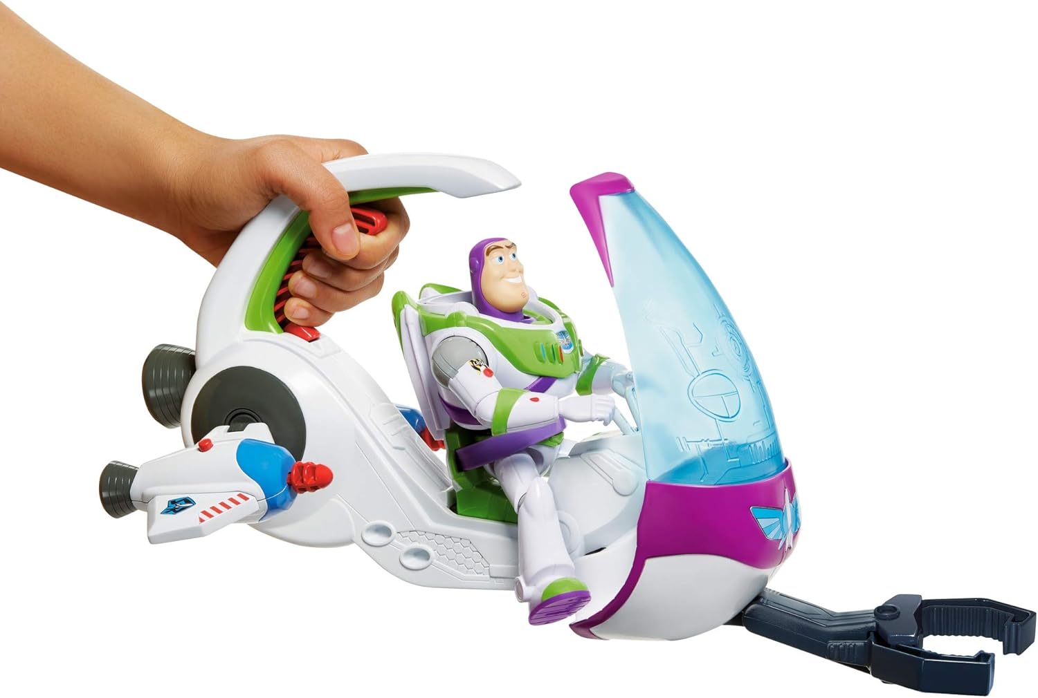 Disney Pixar Toy Story Galaxy Explorer Spacecraft Toy Vehicle with Launcher Claw Rescue Feature for Kids 4+ Buzz Lightyear Space Adventure Playset GNJ48