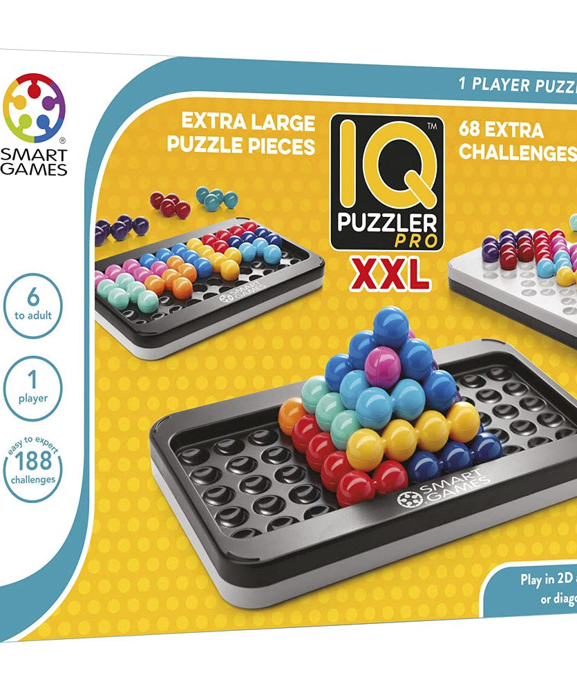 SmartGames IQ Puzzler Pro XXL, Brain Teaser Logic Puzzle Game with 188+ Challenges, STEM Educational Toy for Kids 6+