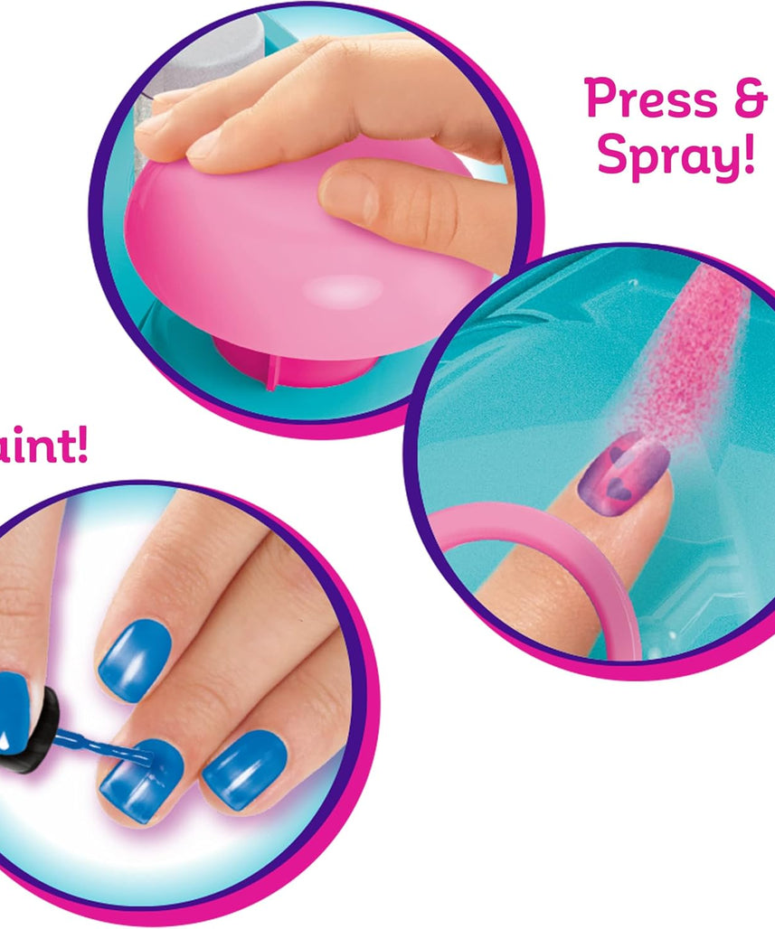 Cra-Z-Art Shimmer and Sparkle Airbrush Designer Nail Salon Kit, Multicolour