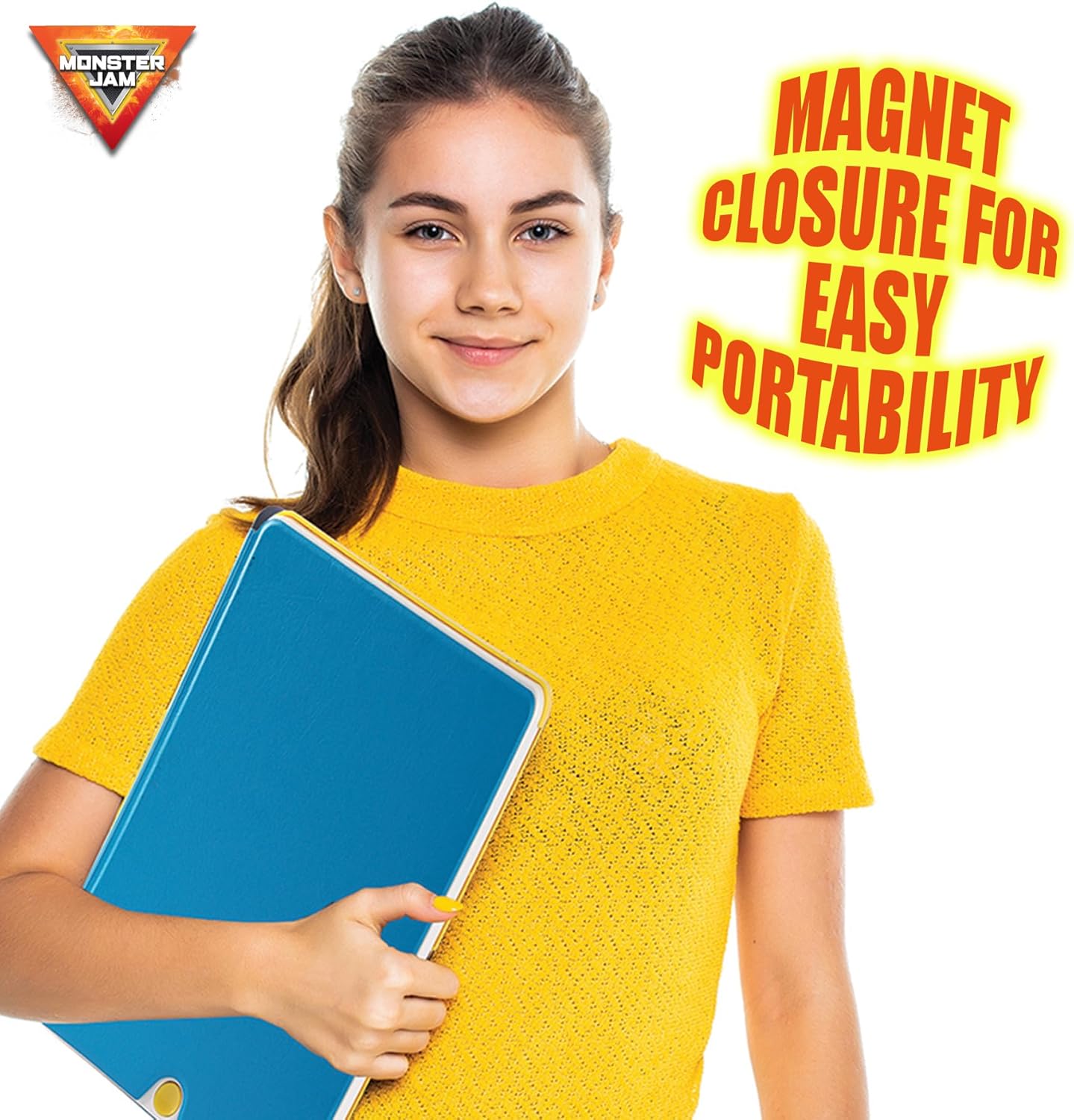 Monster Jam Premium Glow Pad with 8 LED Modes and Sound Effects, Battery Operated Drawing and Tracing Board with Multi-Color Markers, 3Y+ Years