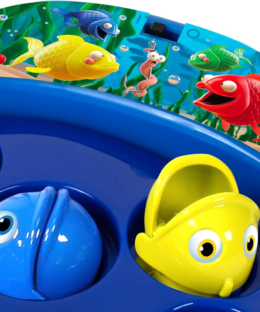 The Fishing Game, Bright Colourful Rotating Fish Pond, Hand-Eye Coordination Game for Kids 3+ Years