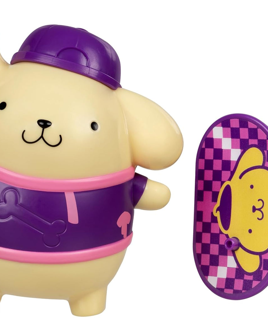 Jazwares Hello Kitty® and Friends - 4” Pompompurin™ Premier Figure with a Skateboard - Series 2 - Officially Licensed Sanrio Product from Ages 6+