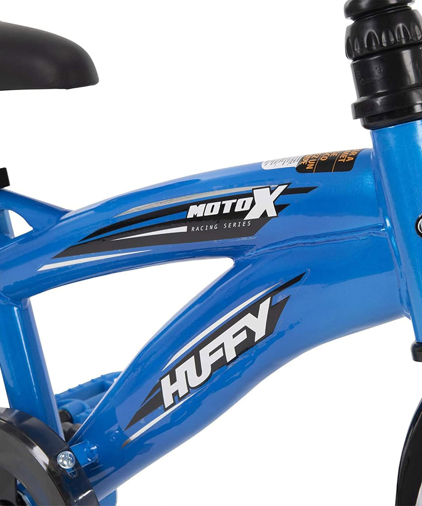 Huffy MotoX SDWK Kids Bike, Red and Black, 14 Inch Wheels, Removable Training Wheels, Quick Connect Assembly, Ages 4 to 6, Bikes