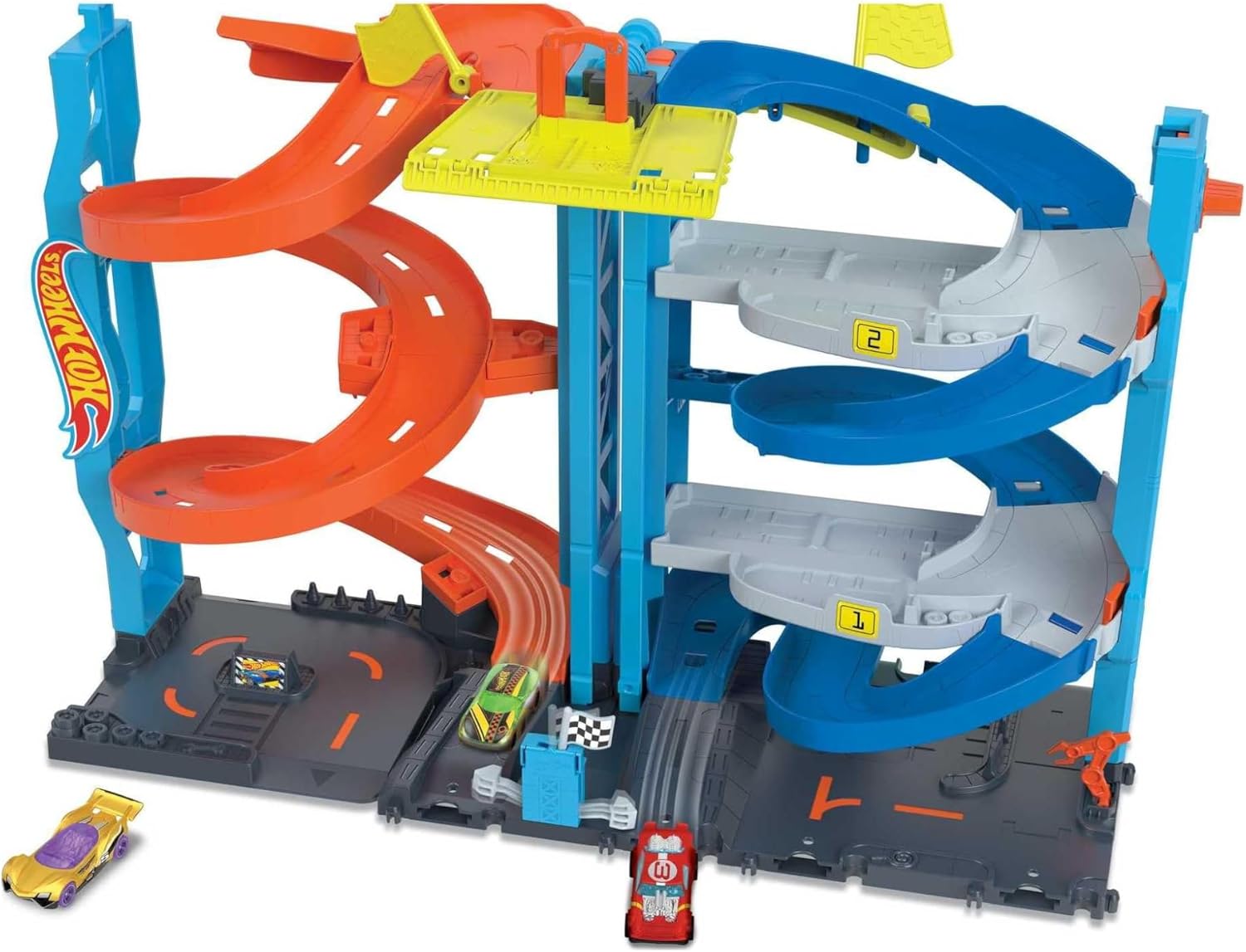Hot Wheels City Transforming Race Tower Playset, Track Set with 1 Toy Car