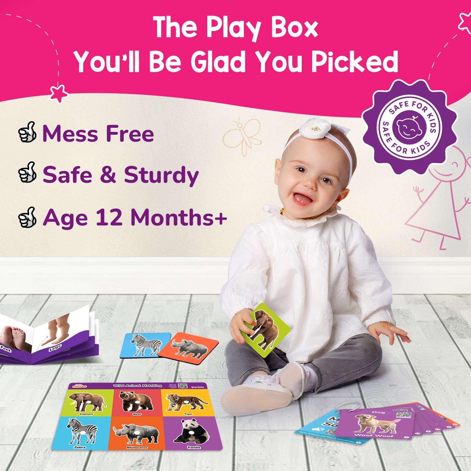 Smartivity 5-in-1 Montessori Play Box for 1+ Years – Educational Activities for Toddlers, Brain-Boosting Toy for Motor, Shape, and Matching Skills