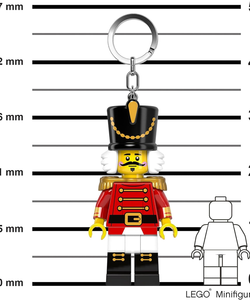 IQ Lego Minifigures Keychain Light - Nutcracker - 3 Inch Tall Figure (KE214H)