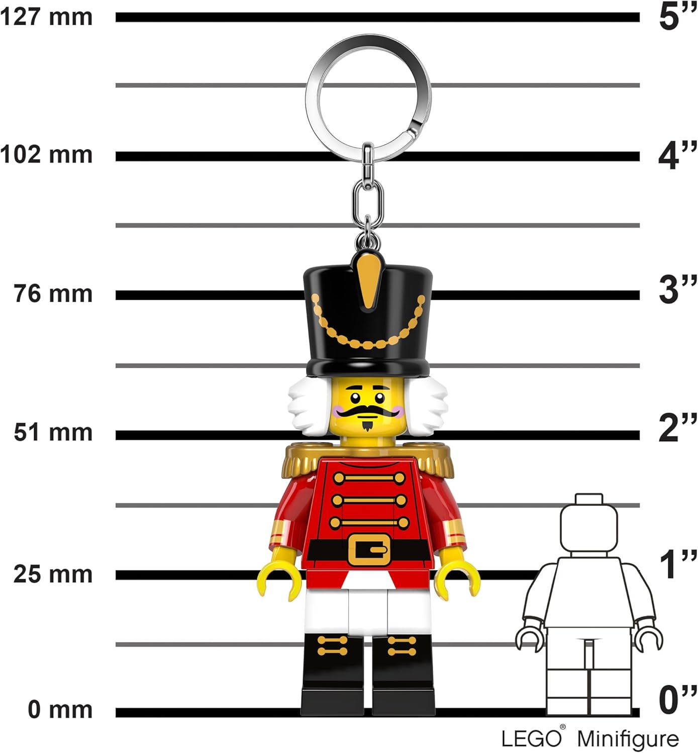 IQ Lego Minifigures Keychain Light - Nutcracker - 3 Inch Tall Figure (KE214H)