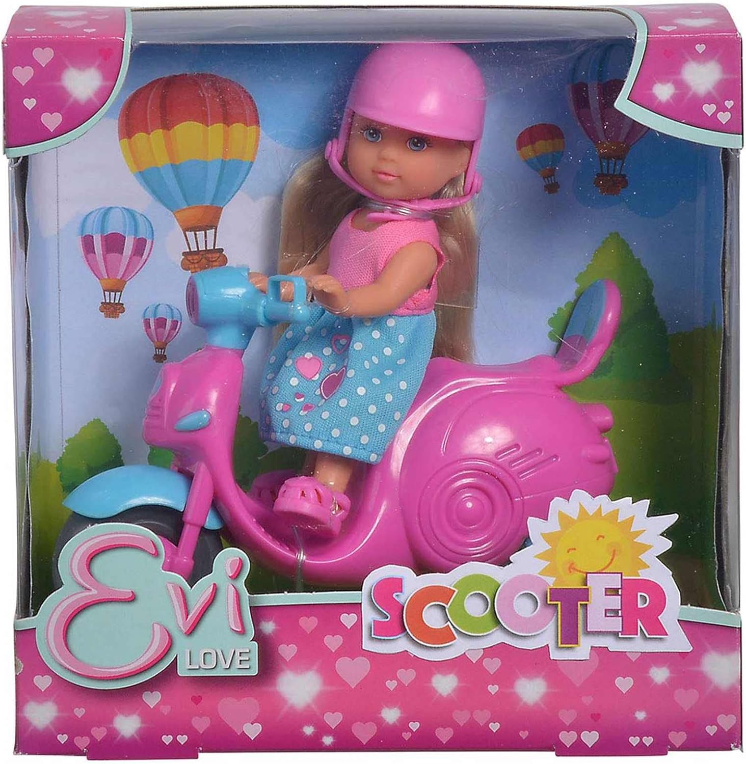 Simba Evi Love Scooter, Multi-Colour, Doll with Articulated Limbs, Ages 3+