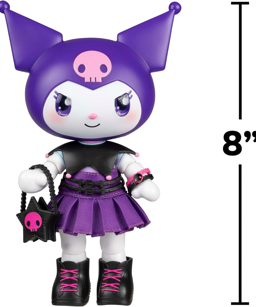 Hello Kitty® and Friends Premier 8-Inch Articulated Figure - Classic Kuromi™ Series 1 Poseable Doll - Officially Licensed Sanrio Product - Ages 6+