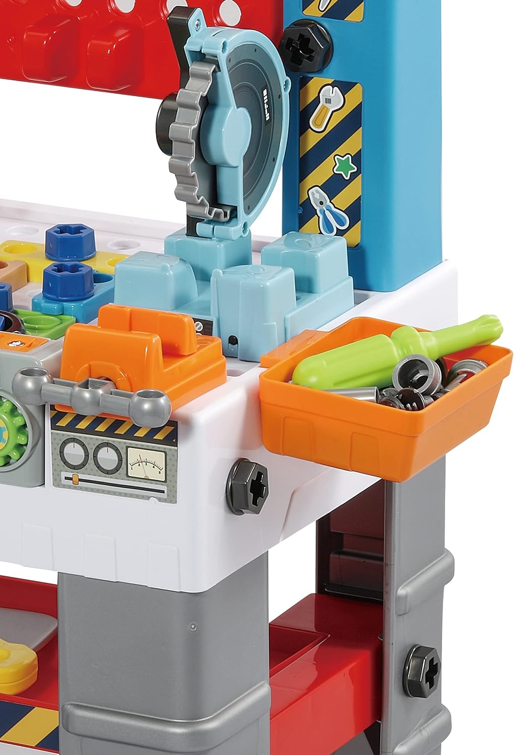 VTech My Busy Workbench, Interactive Toddler Toy, Pretend Play Tools, 100+ Pieces, Lights, Music & Sounds, Kids Gifts 3, 4, 5 + Years, English Version