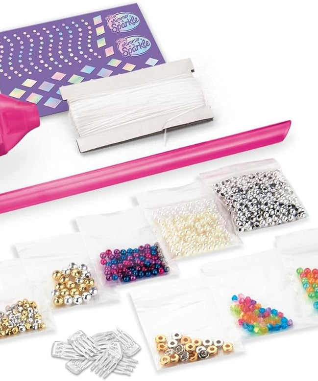 CRA-Z-ART Shimmer N Sparkle Real Sparkling Gem Air Styler Create beaded gem threads for childrens hair Present for girls aged 8 and over