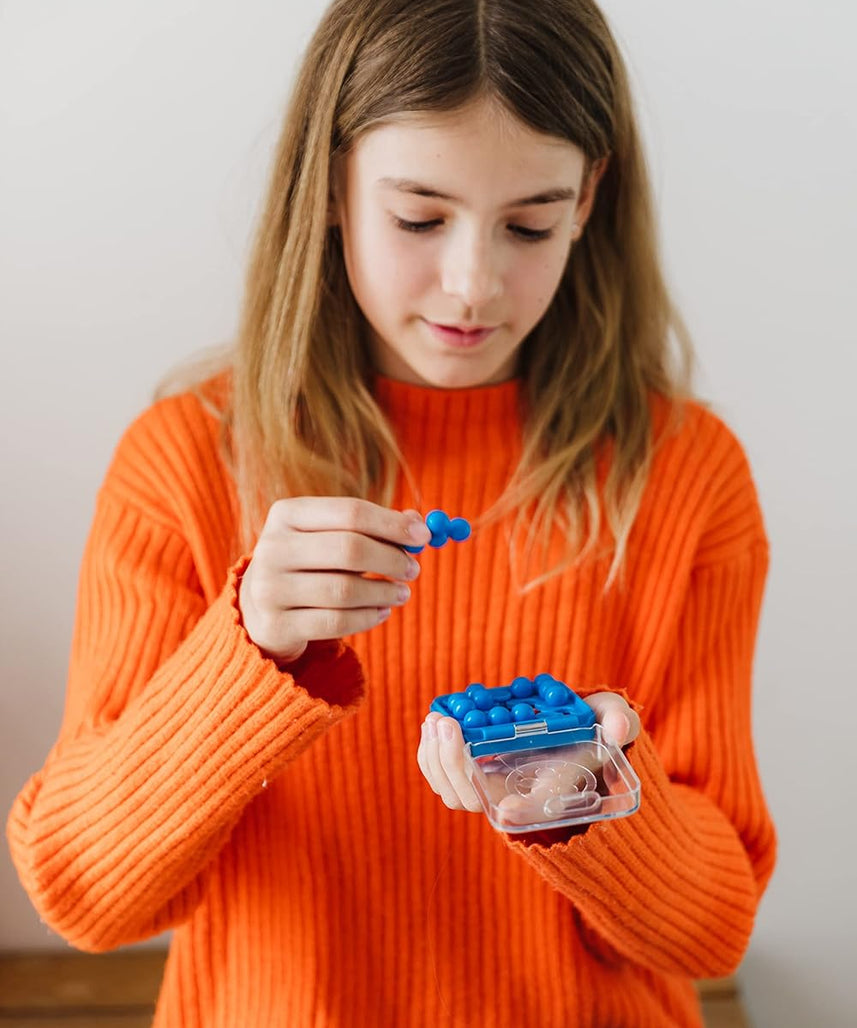 SmartGames IQ Mini Handheld Educational Puzzle Game Create Your Own Levels Brain Teaser for Kids Ages 6 and Up Travel-Friendly Matching Game