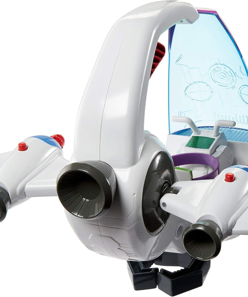 Disney Pixar Toy Story Galaxy Explorer Spacecraft Toy Vehicle with Launcher Claw Rescue Feature for Kids 4+ Buzz Lightyear Space Adventure Playset GNJ48