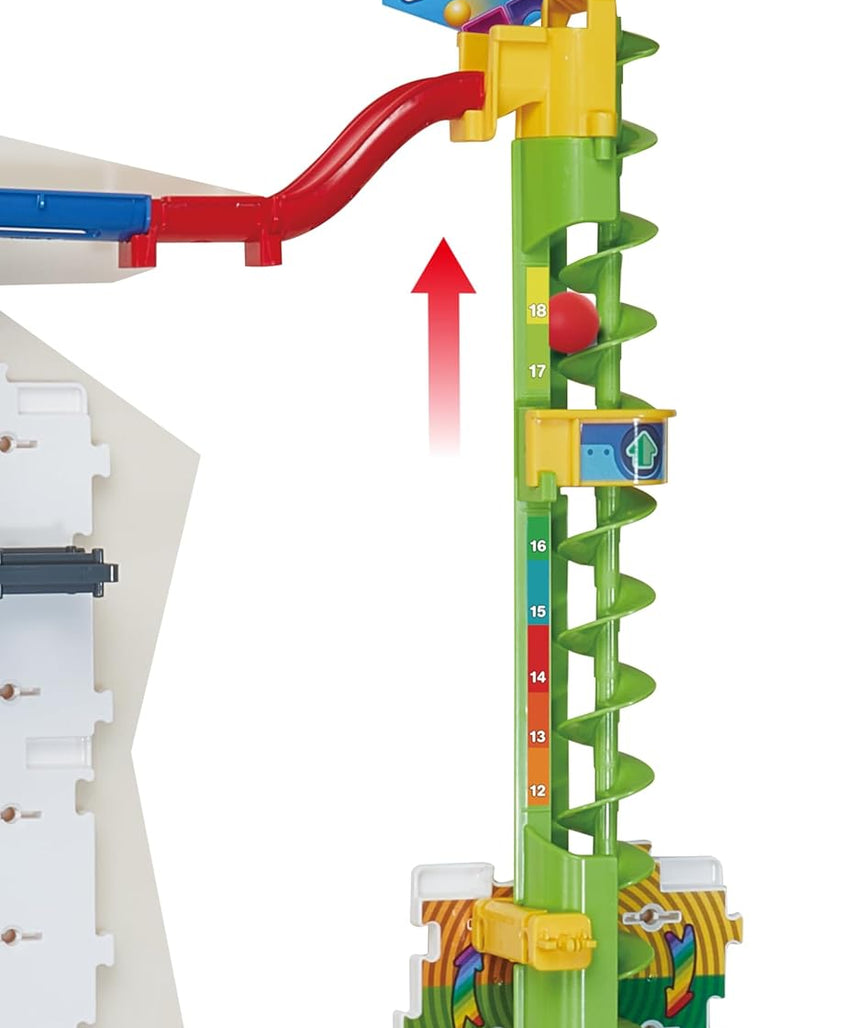 VTech Marble Rush Free Fall Vertical Set, Construction Set for Kids, 93 Building Pieces & 10 Marbles, Interactive Building Toy, Suitable for Ages 6, 7, 8+ Years, English Version