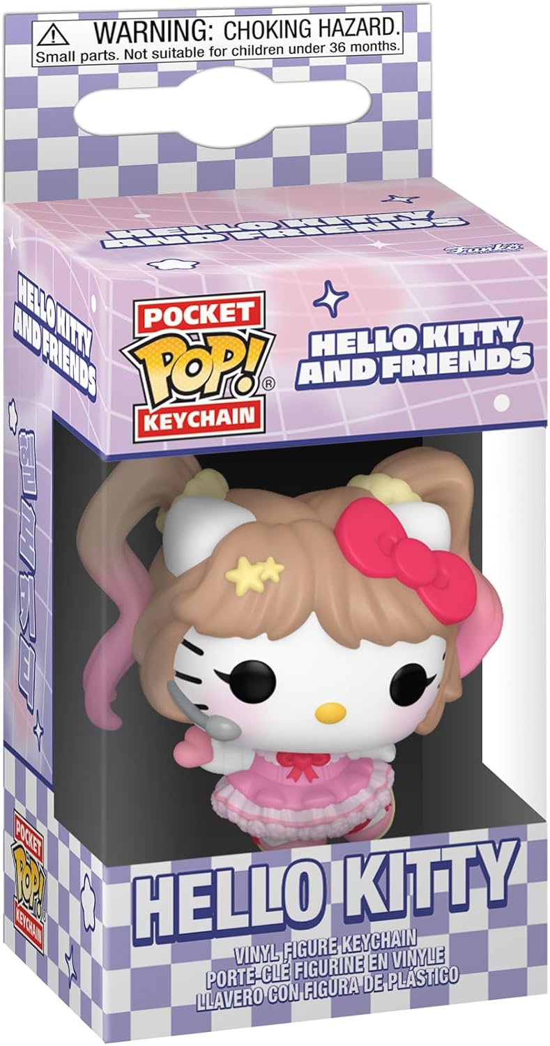Funko Pop! Keychain: Hello Kitty - Hello Kitty KPop! Novelty Keyring - Collectable Mini Figure - Stocking Filler - Gift Idea - Official Merchandise - Anime Fans - Backpack Decor