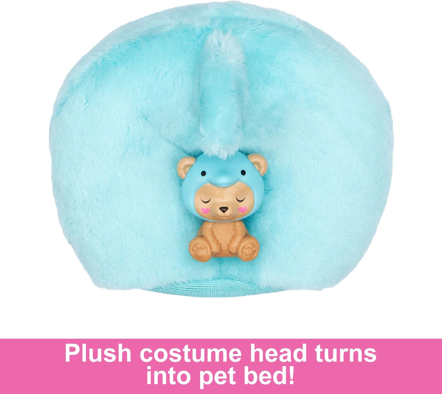 Barbie Cutie Reveal Teddy Bear as Dolphin Costume-Themed Series Doll with 10 Surprises, Color-Change Features & Accessories for Kids Age 3+