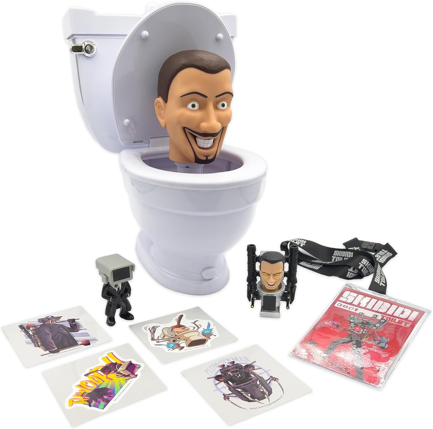 SKIBIDI TOILET Mystery Set, Collectible Action Figure Toy for Boys and Girls 13+, Spring-Loaded Pop-Up Head, Try-Me Flushing Sound, Interactive Surprise Figures, Tabletop Fun