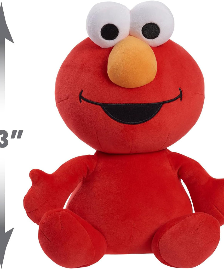 Just Play Sesame Street Elmo 35 cm Weighted Cuddly Toy for Soothing Red Soft Plush Toy Kids Toy from 18 Months