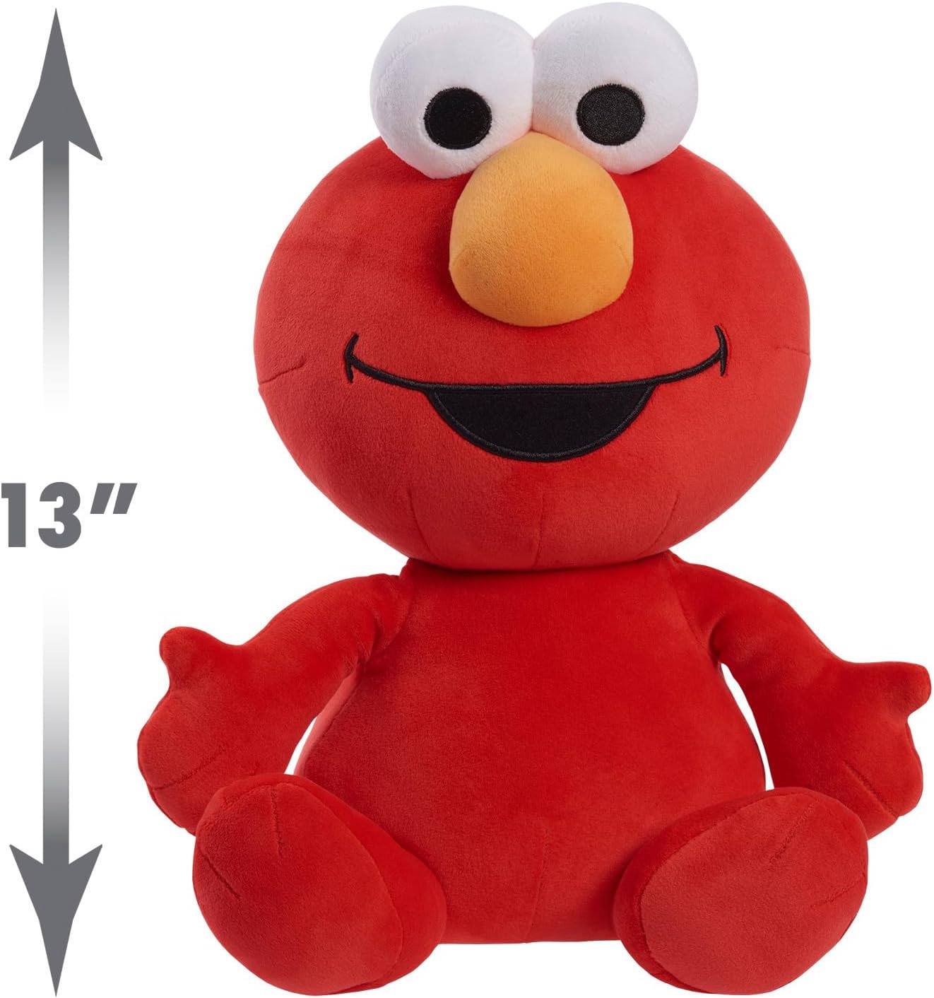 Just Play Sesame Street Elmo 35 cm Weighted Cuddly Toy for Soothing Red Soft Plush Toy Kids Toy from 18 Months