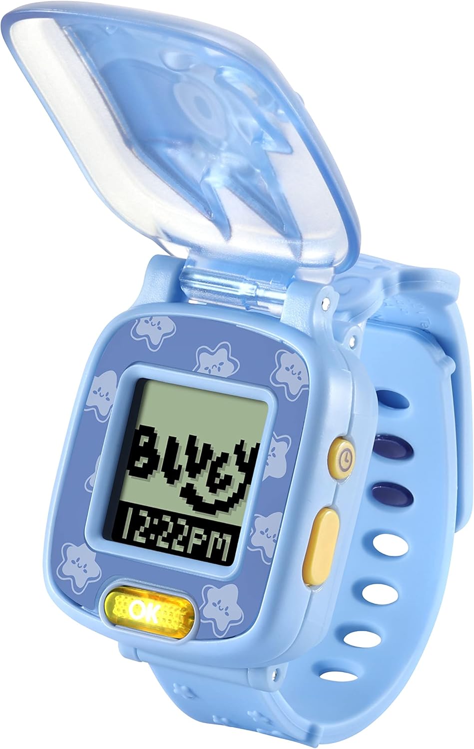VTech Bluey Wackadoo Learning Watch Interactive Toddler Wristwatch with Stopwatch Timer Alarm Games Voice Guided by Bluey and Bingo Educational Role Play Toy for Kids Ages 3-6, Medium, Blue