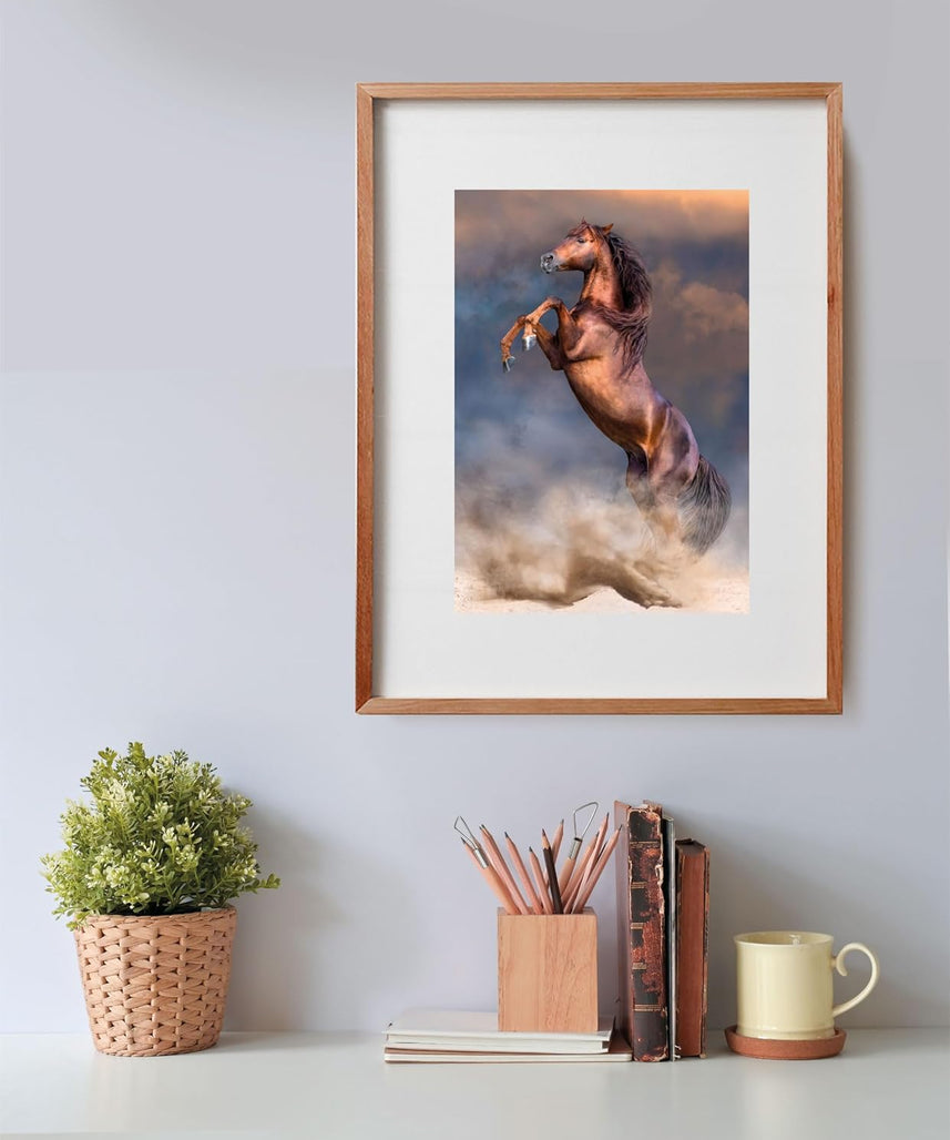 Clementoni 35521 Collection - Wild Red Stallion - 500 Pieces - Vertical Jigsaw Puzzle, Fun for Adults, Made in Italy, Multi-Colour