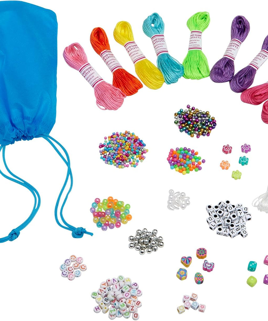 Shimmer and Sparkle A to Z Jewelry Making Kit, DIY Friendship Bracelets & Beaded Rings Set, Includes 950+ Beads, Kids Fashion Bracelet Maker, Creates Trendy Jewelry for Girls - Mutlicolor (65664)