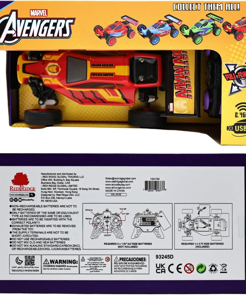 Marvel Iron Man Inferno GT Blazer 2.4 GHz RC Car – Full Function Remote Control Racing Truck with LED Lights, High-Speed Avenger Toy Vehicle for Kids & Collectors, Ages 6+, Official Marvel Merchandise