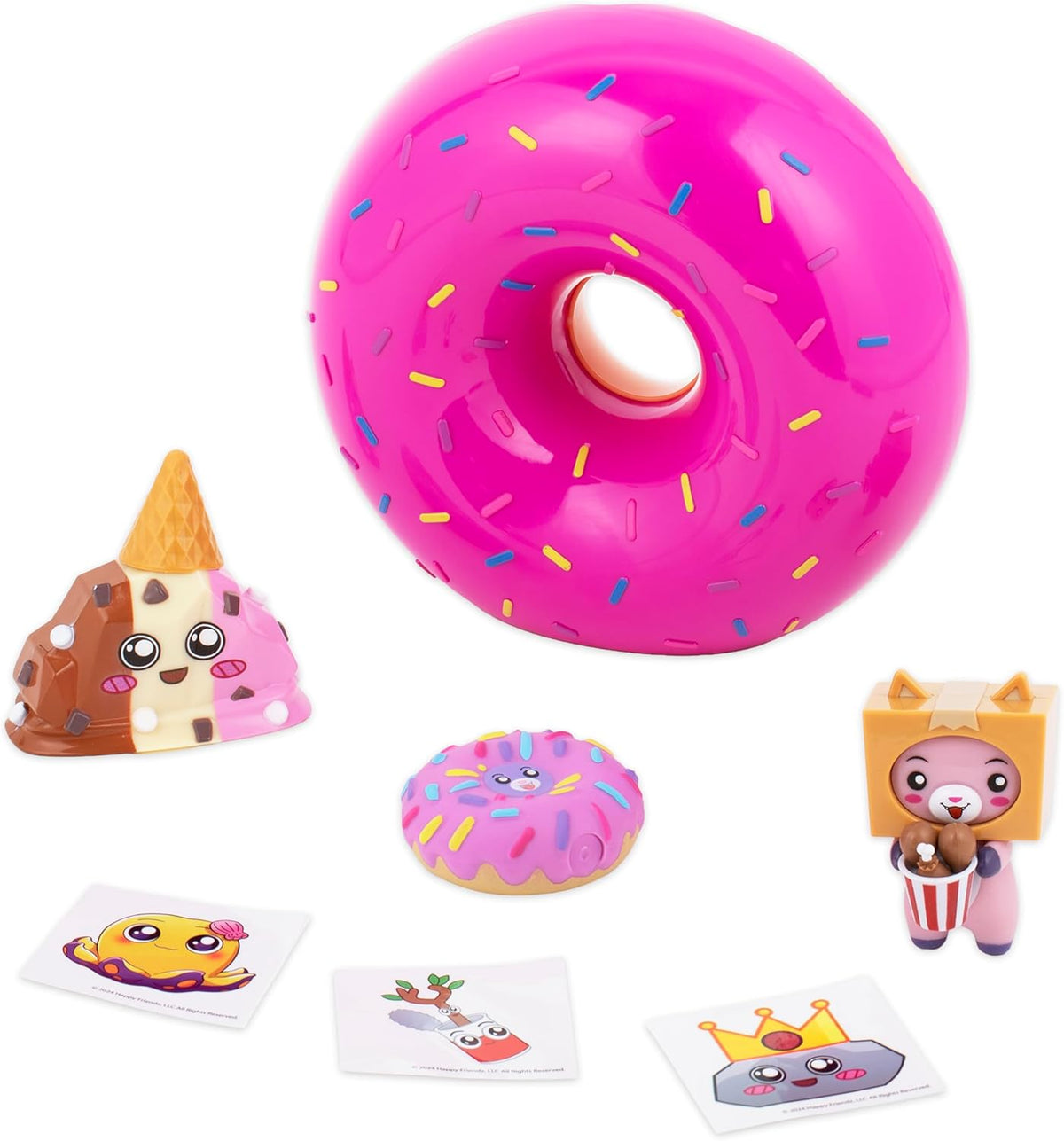 LankyBox Mini Mystery Donut Set, 6 Surprise Collectible Toys, Unboxing Fun for Kids